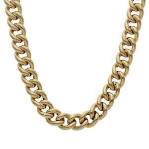 Collar oro 18kl barbado hueco – 8mm