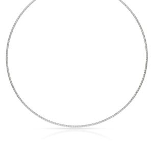 Gargantilla tallada oro18kl blanco