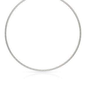 Collar oro 18k tallado blanco 3mm