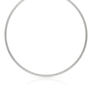 Collar oro 18kl tallado blanco 4mm