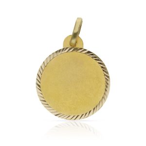 Disco oro 18kl tallado – 20mm