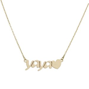 Gargantilla oro 18kl yaya + corazon