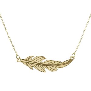 Gargantilla oro 18kl pluma