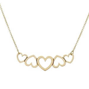 Gargantilla oro 18kl corazones
