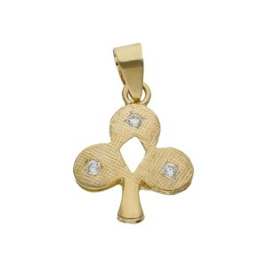 Colgante oro 18kl trebol