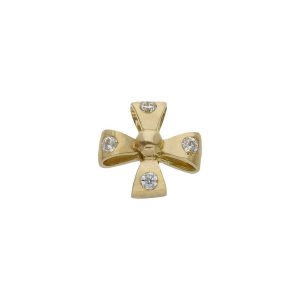 Cruz oro 18kl circonitas