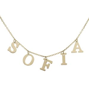 Gargantilla oro 18kl nombre letras