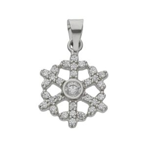 Colgante oro blanco 18kl estrella
