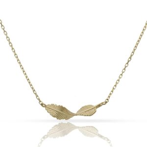 Gargantilla oro 18kl pluma