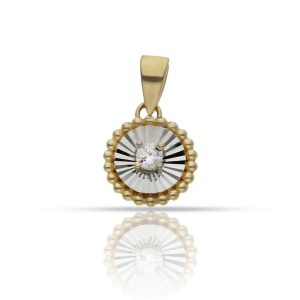 Colgante oro 18kl circonitas – 9mm