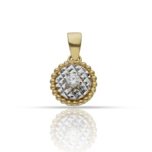 Colgante oro 18kl circonitas – 9mm