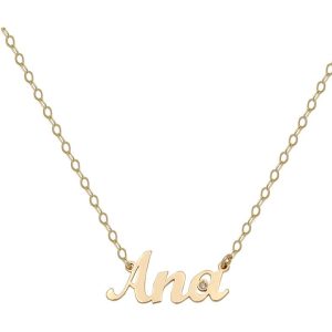 Colgante oro 18kl nombre mediano + diamante