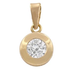 Colgante oro 18kl circonita – 9mm