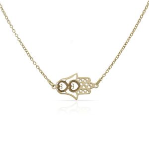 Gargantilla oro 18kl mano fatima