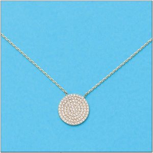 Gargantilla oro 18kl circulo circonitas