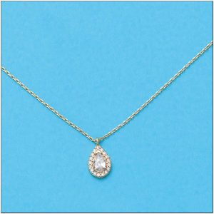 Gargantilla oro 18kl lagrima circonitas