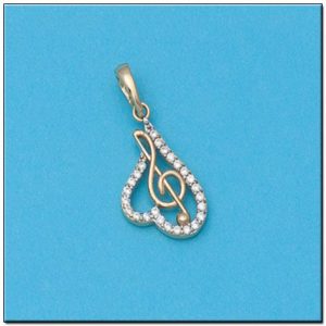 Colgante oro 18kl clave de sol