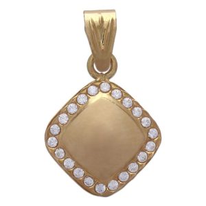 Colgante oro 18kl circonitas – 11x17mm