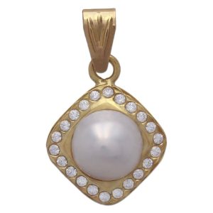 Colgante oro 18kl circonitas – 9x17mm