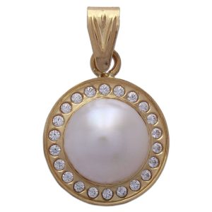 Colgante oro 18kl circonitas – 11x17mm