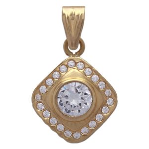 Colgante oro 18kl circonitas – 11x17mm