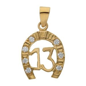 Colgante oro 18kl herradura grande