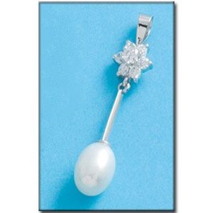 Colgante roseta oro blanco 18kl circonitas