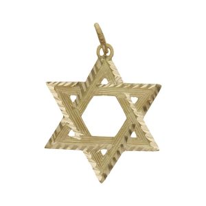 Colgante oro de 18kl estrella de david – 23x28mm