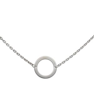 Gargantilla oro blanco 18kl circulo