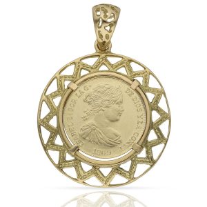 Colgante oro 18kl moneda – 20mm