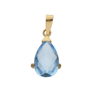Colgante oro 18kl piedra azul