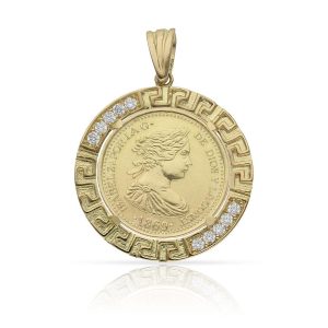 Colgante oro 18kl moneda – 20mm