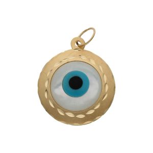 Colgante oro 18kl ojo turco – 15mm