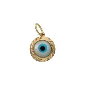 Colgante oro 18kl ojo turco – 9mm