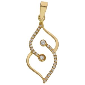 Colgante oro 18kl circonitas