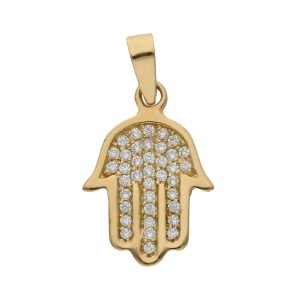 Colgante oro 18kl mano de fatima