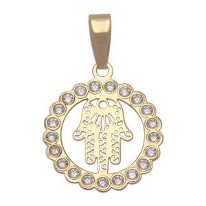 Colgante oro 18kl mano de fatima – 15mm