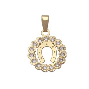 Colgante oro 18kl herradura – 12mm