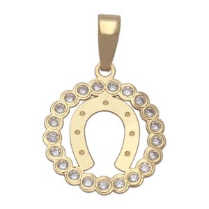 Colgante oro 18kl herradura – 15mm
