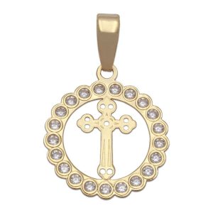 Colgante oro 18kl cruz asturiana – 15mm