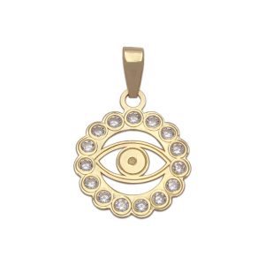Colgante oro 18kl ojo turco – 12mm