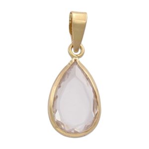 Colgante oro 18kl lagrima circonita
