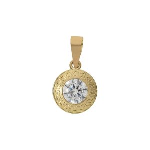 Colgante oro 18kl circonita – 9mm