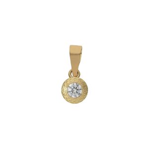 Colgante oro 18kl circonita – 5mm