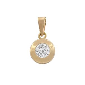 Colgante oro 18kl circonita – 5mm