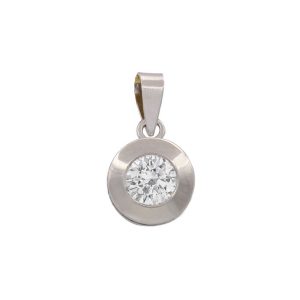 Colgante oro blanco 18kl circonita – 5mm