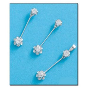 Colgante oro blanco 18kl circonitas