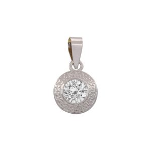 Colgante oro blanco 18kl circonita – 5mm