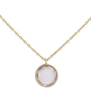Gargantilla oro 18kl circulo circonita