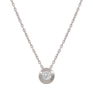 Gargantilla oro blanco 18kl chaton – 7mm